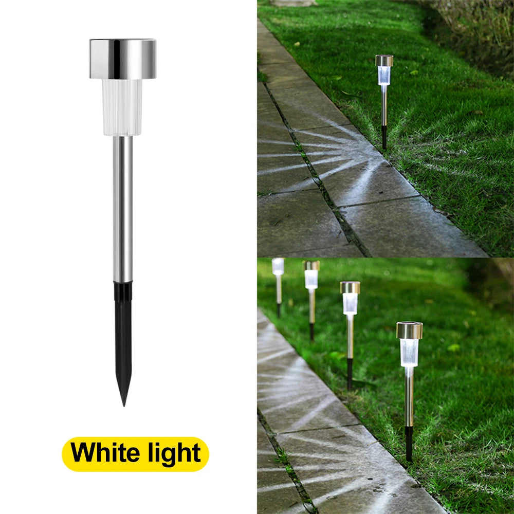 6 Pack Solar Outdoor Lights Stainless Steel Garden Light LED For  Landscape Lighting Pathway Decor Walkway Lawn Patio Yard
