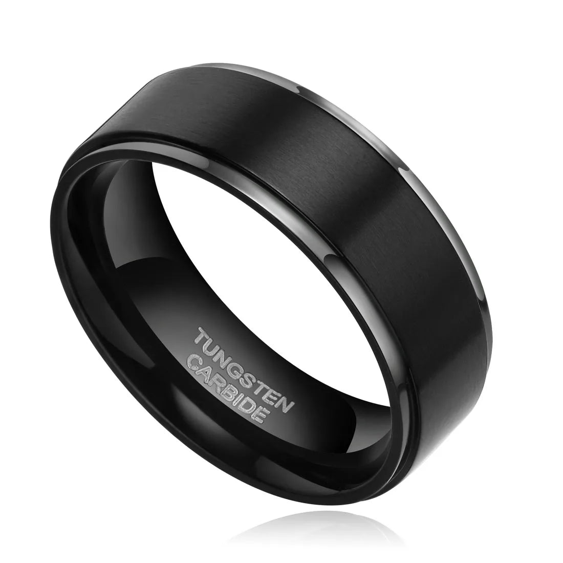 Tigrade 6/8mm Tungsten Carbide Ring Men Silver/Black/Gold Color Brushed Wedding Band Male Engagement Rings For Women bague