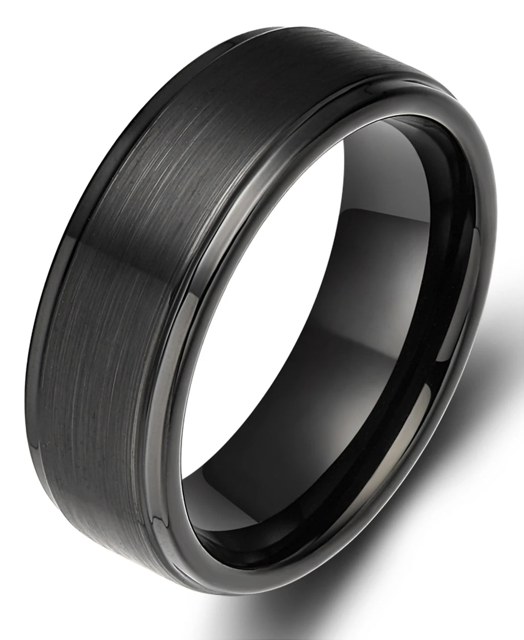 Tigrade 6/8mm Tungsten Carbide Ring Men Silver/Black/Gold Color Brushed Wedding Band Male Engagement Rings For Women bague