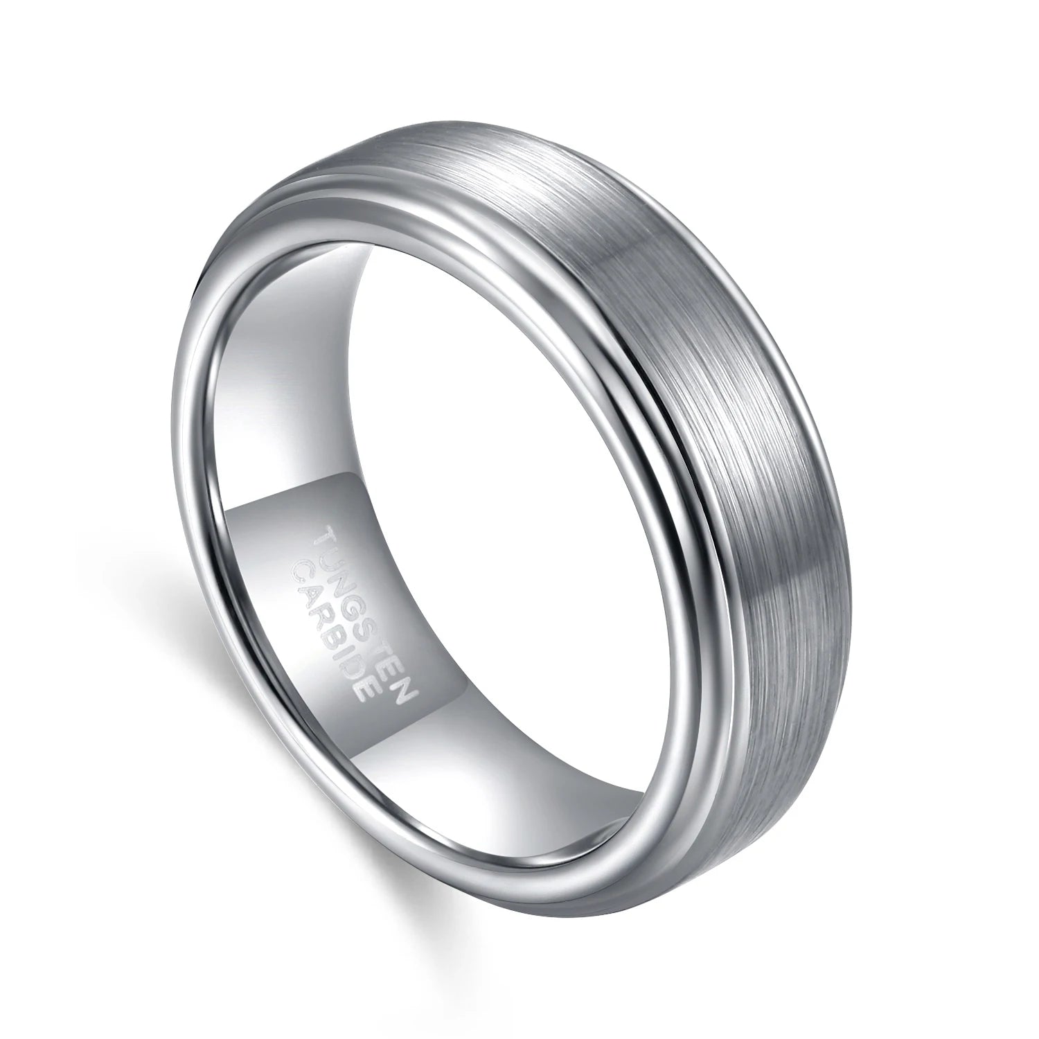 Tigrade 6/8mm Tungsten Carbide Ring Men Silver/Black/Gold Color Brushed Wedding Band Male Engagement Rings For Women bague