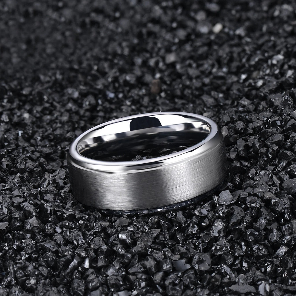 Tigrade 6/8mm Tungsten Carbide Ring Men Silver/Black/Gold Color Brushed Wedding Band Male Engagement Rings For Women bague