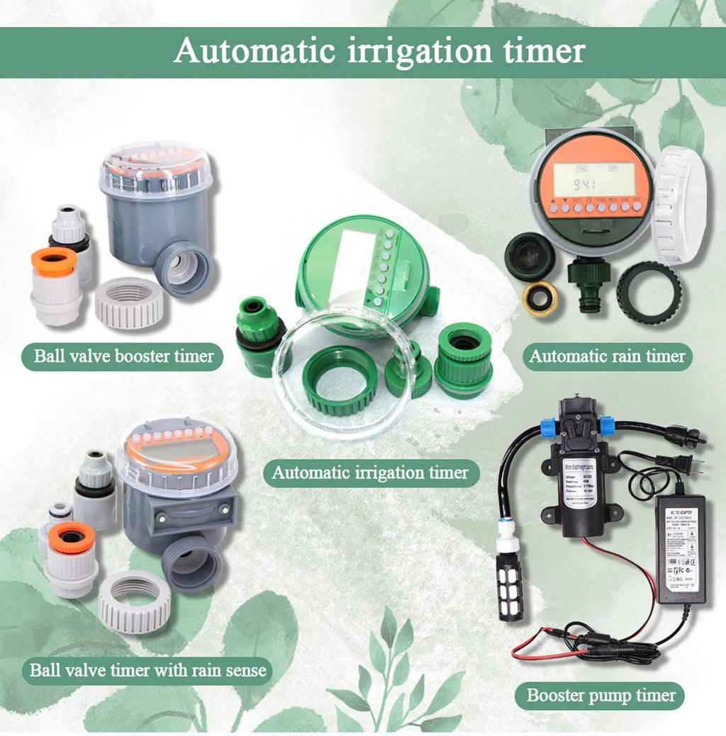 MUCIAKIE 50M-5M DIY Drip Irrigation System Automatic Watering Garden Hose Micro Drip Watering Kits with Adjustable Drippers