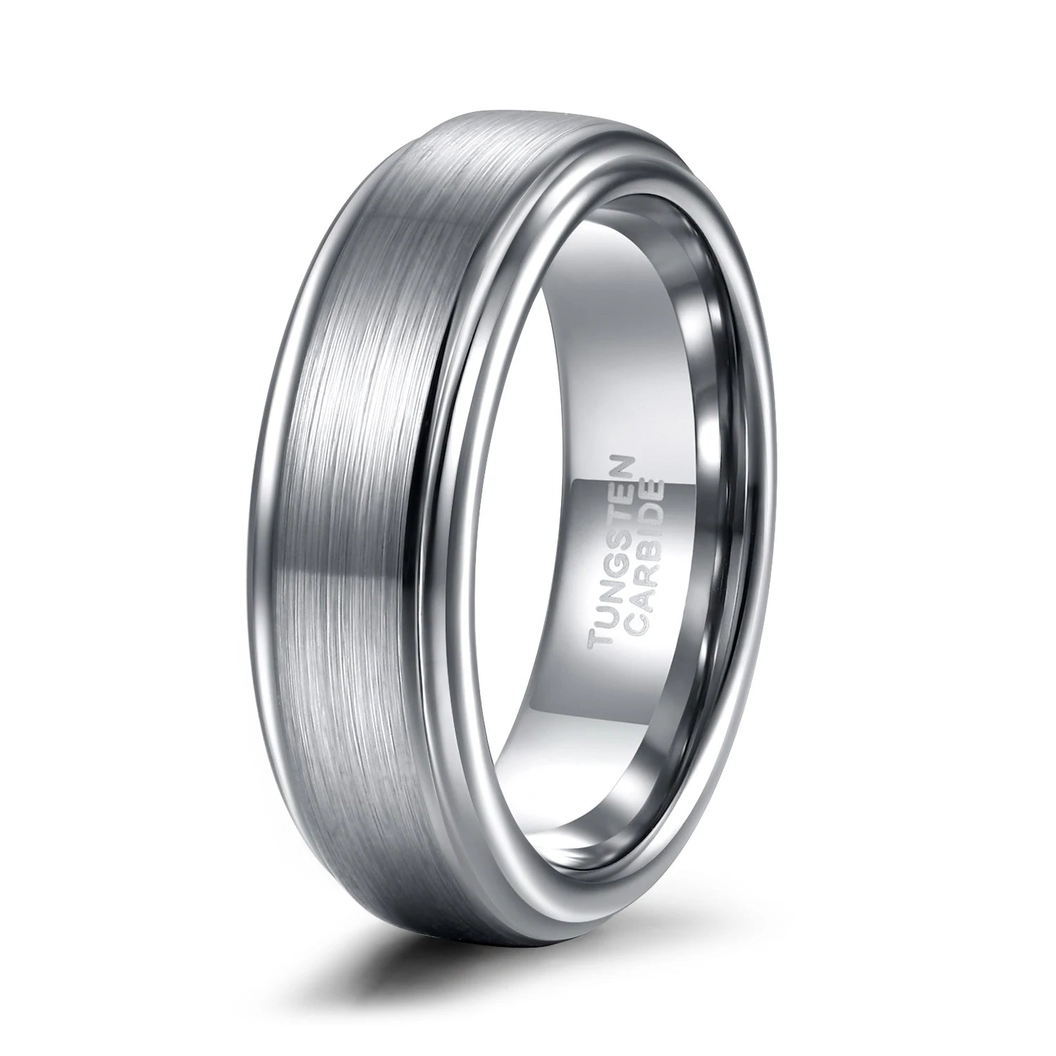 Tigrade 6/8mm Tungsten Carbide Ring Men Silver/Black/Gold Color Brushed Wedding Band Male Engagement Rings For Women bague