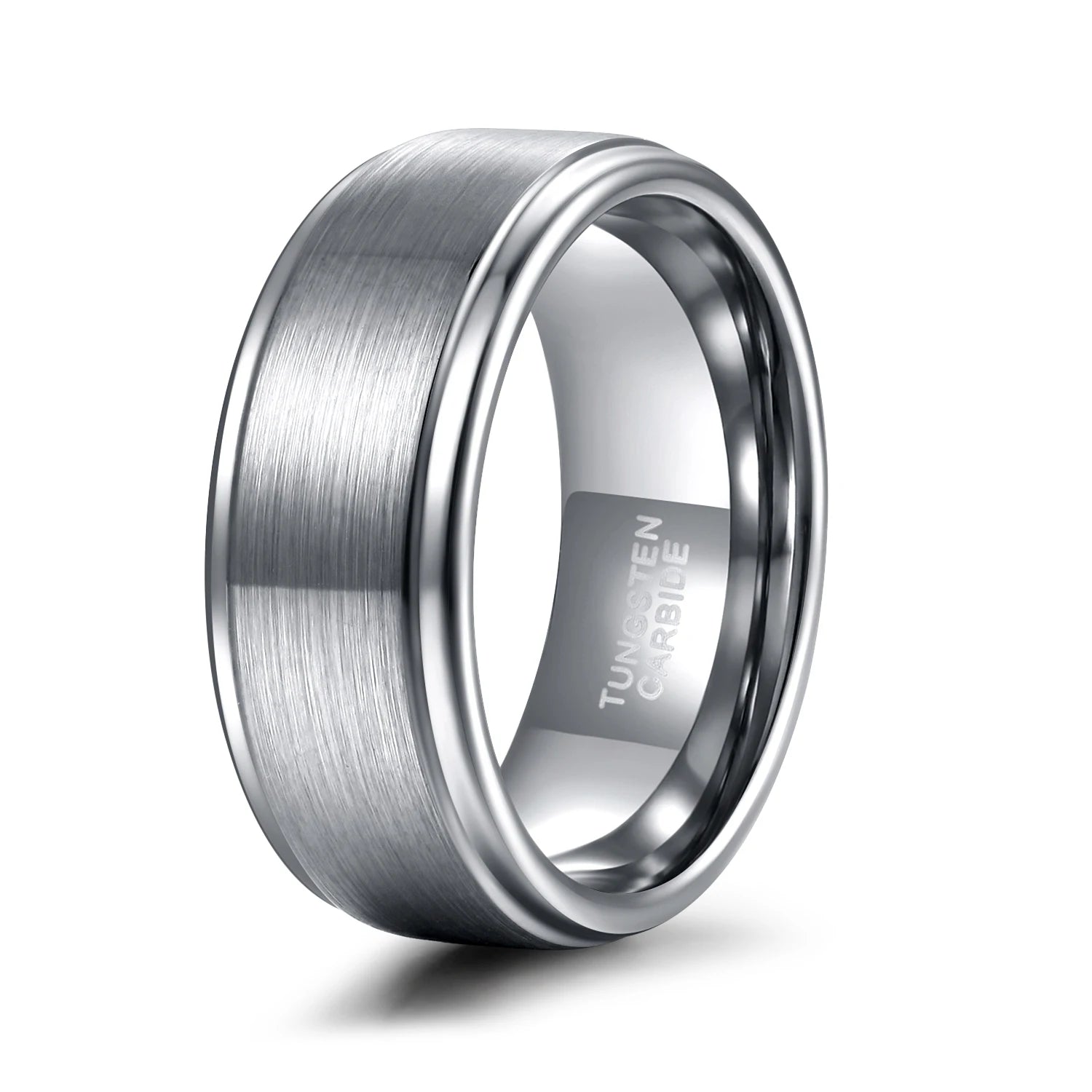 Tigrade 6/8mm Tungsten Carbide Ring Men Silver/Black/Gold Color Brushed Wedding Band Male Engagement Rings For Women bague