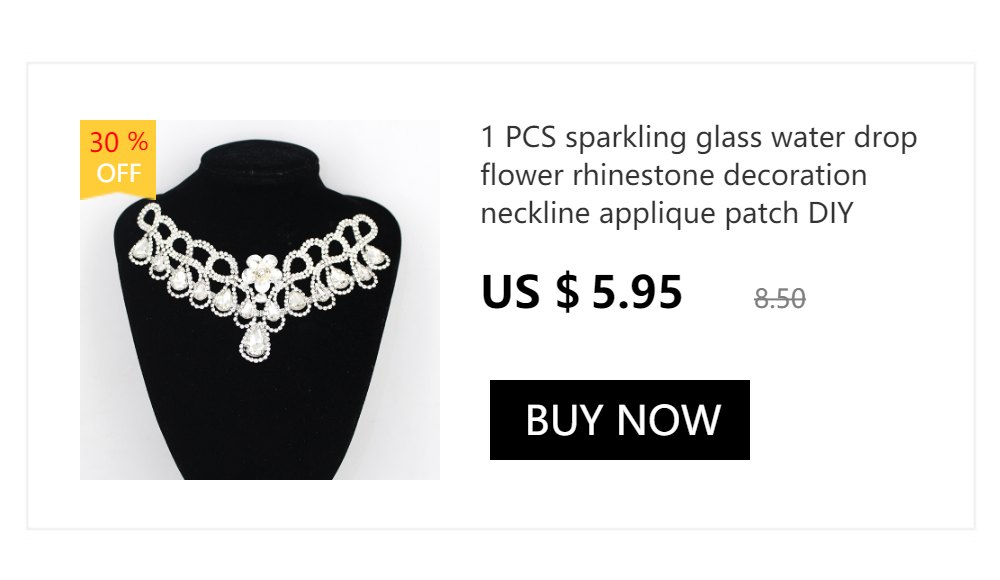 6*4.2in  Ab Crystal collar Rhinestone sew-on necklace adornment for Wedding Dress Skirt Flashing  Clothing Accessories YL012