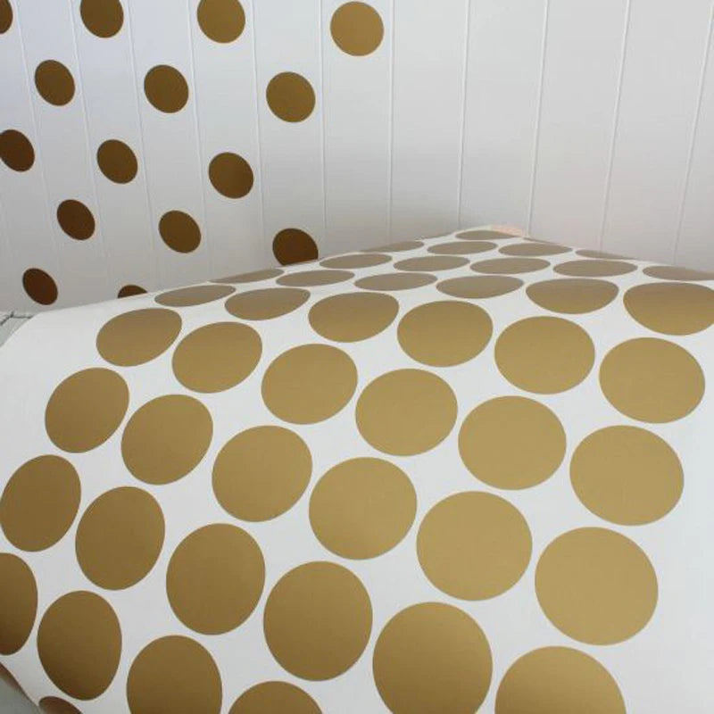 Gold Dots Wall Sticker Removable Kids Room Home Decoration Decals Golden DIY Dot Combination Children Bedroom Home Decor Mural