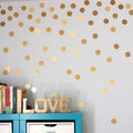 Gold Dots Wall Sticker Removable Kids Room Home Decoration Decals Golden DIY Dot Combination Children Bedroom Home Decor Mural