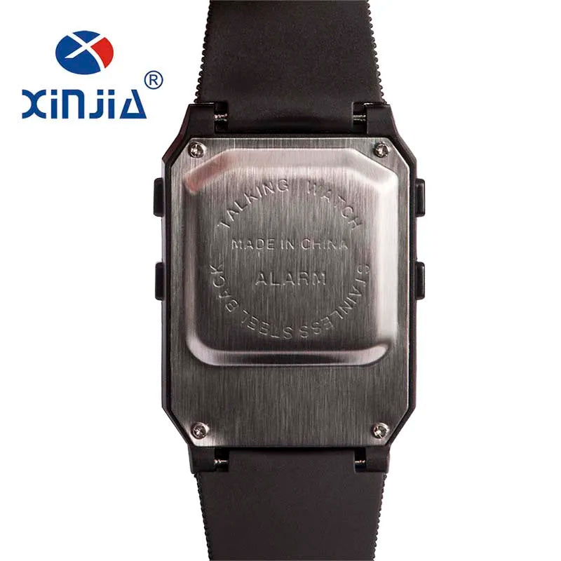 Simple Old Men and Women Talking Watch Speak Spanish Portugues Electronic Digital Sports WristWatches For The Blind People Elder