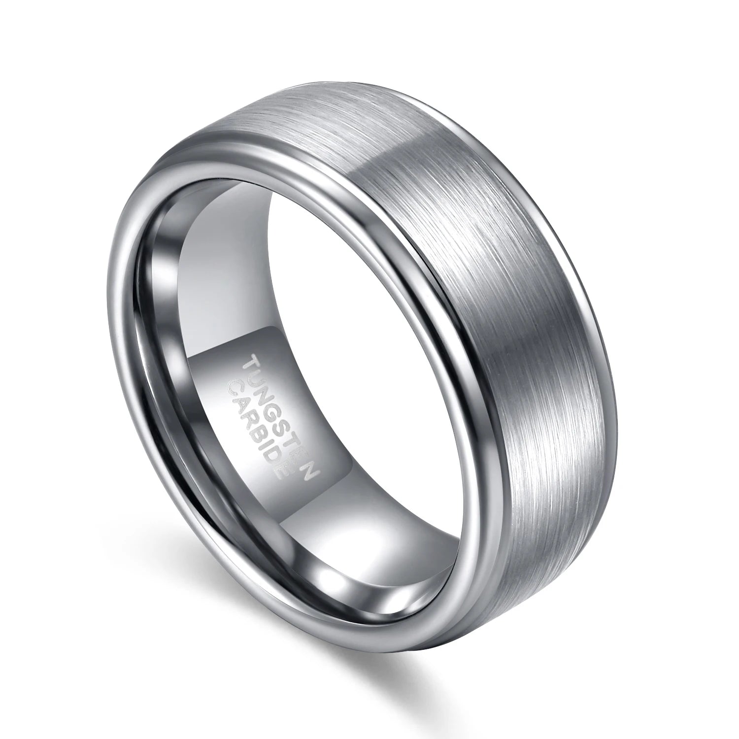 Tigrade 6/8mm Tungsten Carbide Ring Men Silver/Black/Gold Color Brushed Wedding Band Male Engagement Rings For Women bague