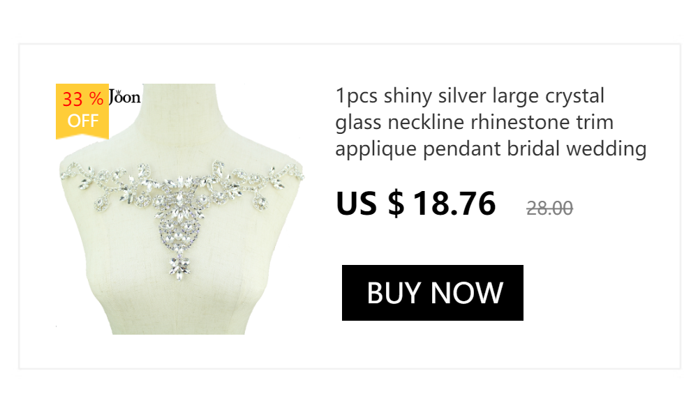6*4.2in  Ab Crystal collar Rhinestone sew-on necklace adornment for Wedding Dress Skirt Flashing  Clothing Accessories YL012