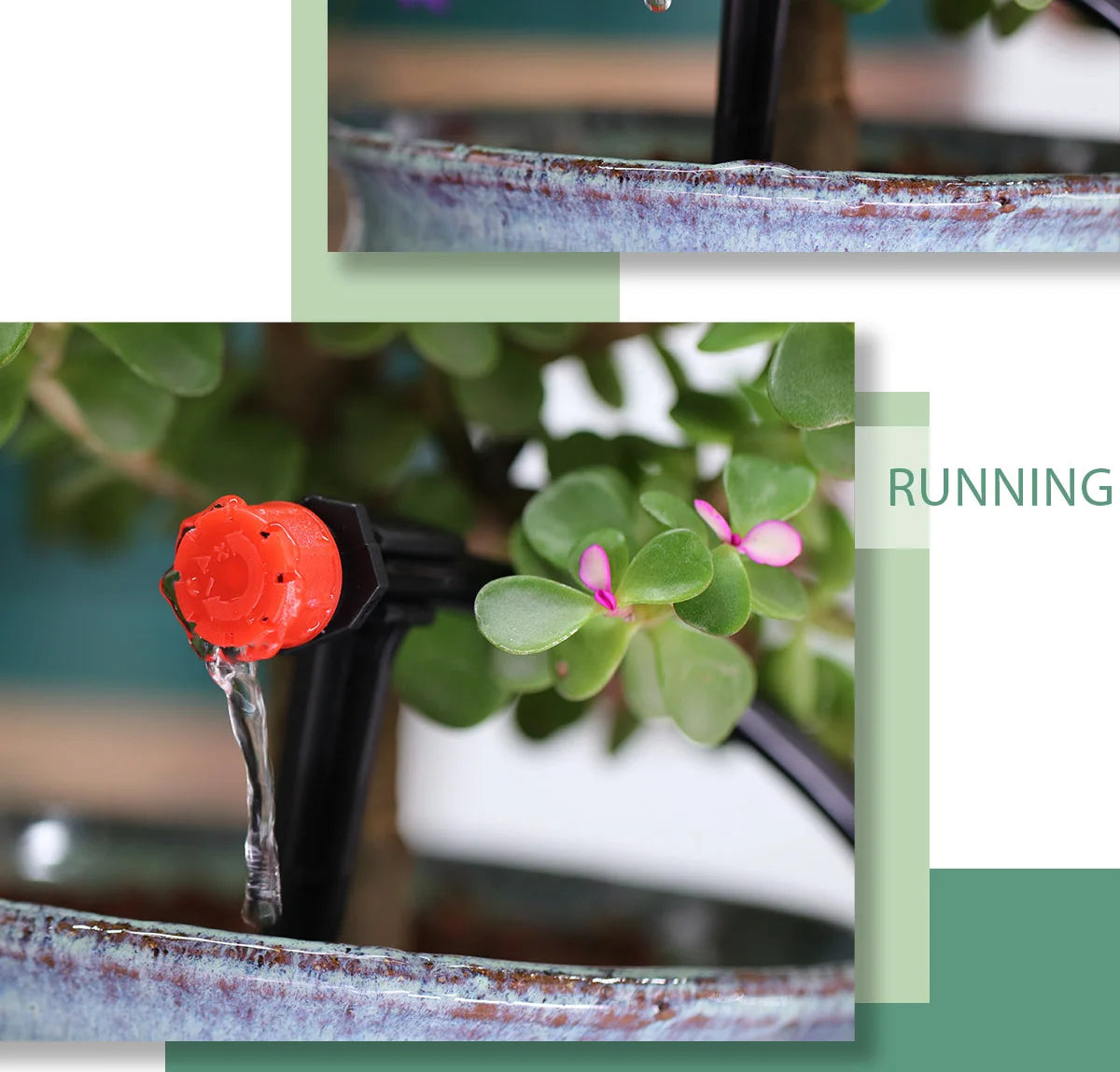 MUCIAKIE 50M-5M DIY Drip Irrigation System Automatic Watering Garden Hose Micro Drip Watering Kits with Adjustable Drippers