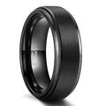 Tigrade 6/8mm Tungsten Carbide Ring Men Silver/Black/Gold Color Brushed Wedding Band Male Engagement Rings For Women bague