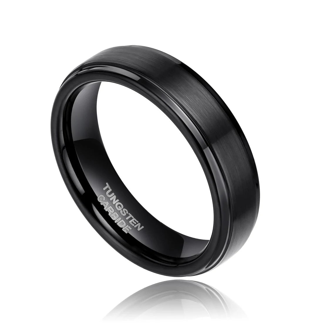 Tigrade 6/8mm Tungsten Carbide Ring Men Silver/Black/Gold Color Brushed Wedding Band Male Engagement Rings For Women bague