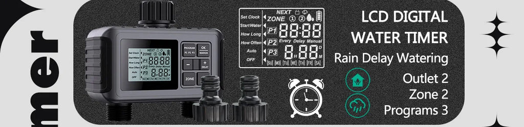MUCIAKIE 50M-5M DIY Drip Irrigation System Automatic Watering Garden Hose Micro Drip Watering Kits with Adjustable Drippers