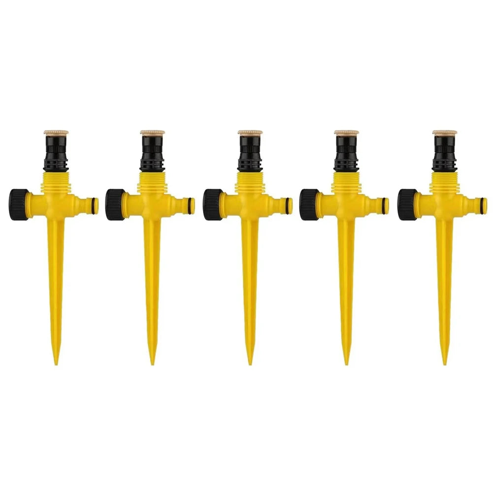 5pcs Water Sprinkler 360 Degree Rotation Irrigation Watering Sprinkler Corrosion Resistant Easy Install for Park