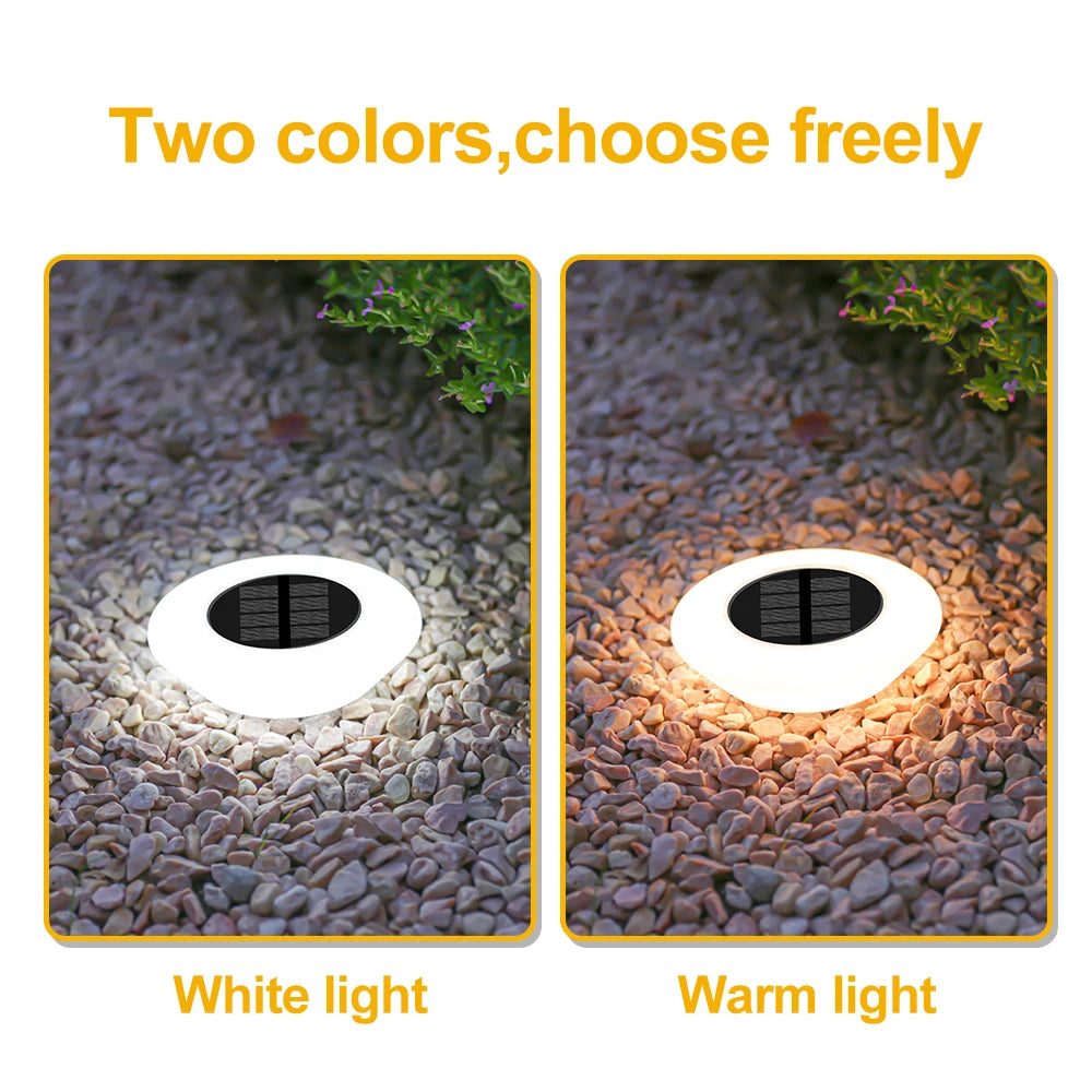 4PCS LED Solar Ground Lights Outdoor Waterproof Villa Landscape Lighting Decorative Floor Lamps for Garden Park Lawn Light
