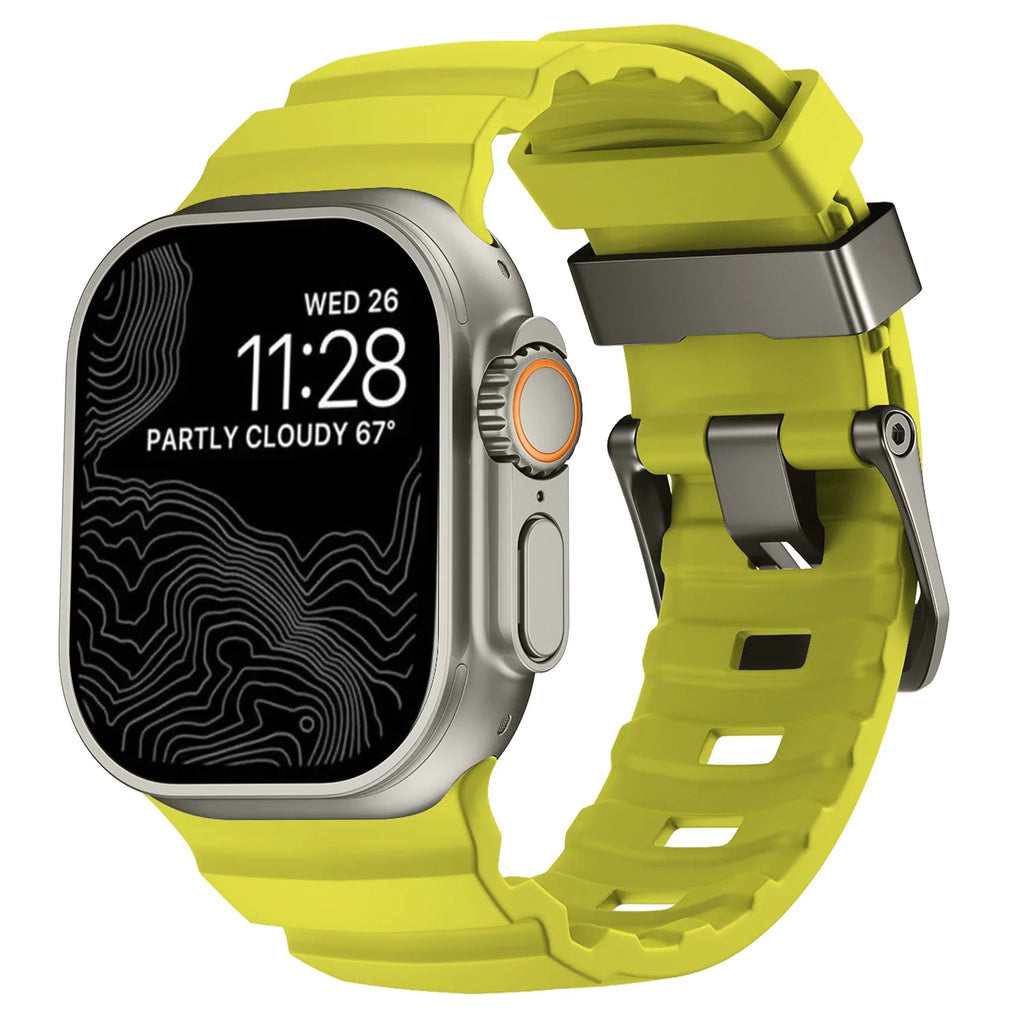 Trail Silicone Band for Apple Watch Ultra 3 2 49mm Strap 46mm 45mm 44mm Sport Bracelet for iWatch Series 11 10 Ultra 9 8 7 6 SE3
