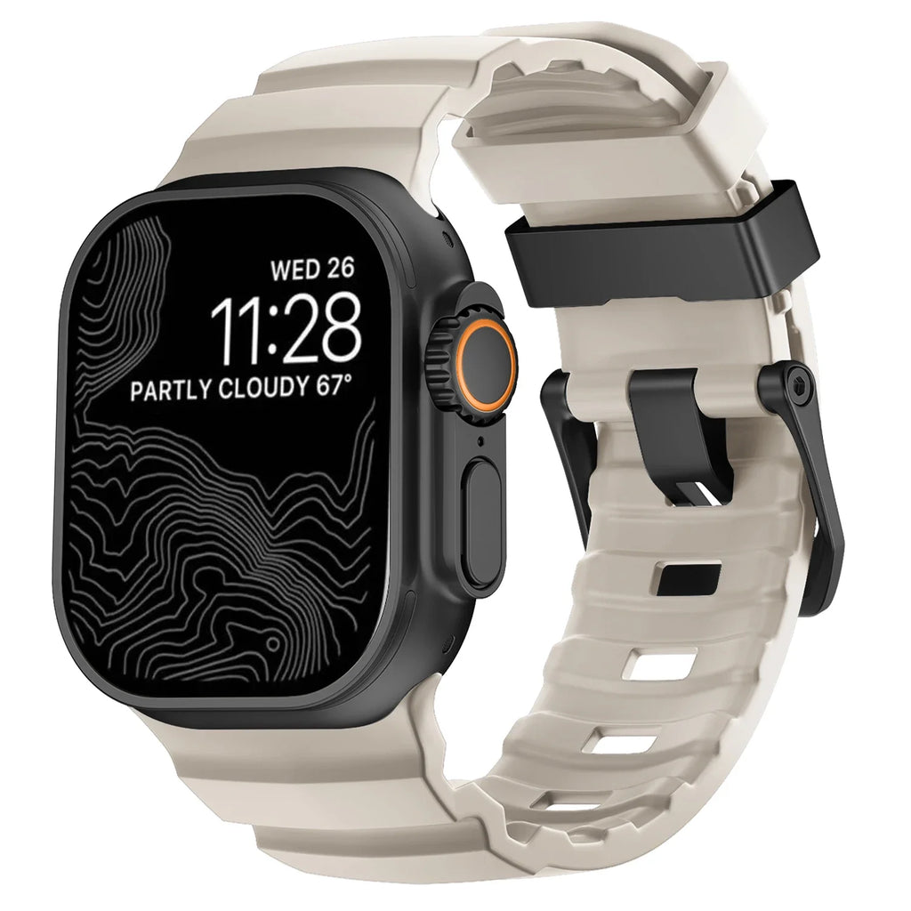 Trail Silicone Band for Apple Watch Ultra 3 2 49mm Strap 46mm 45mm 44mm Sport Bracelet for iWatch Series 11 10 Ultra 9 8 7 6 SE3