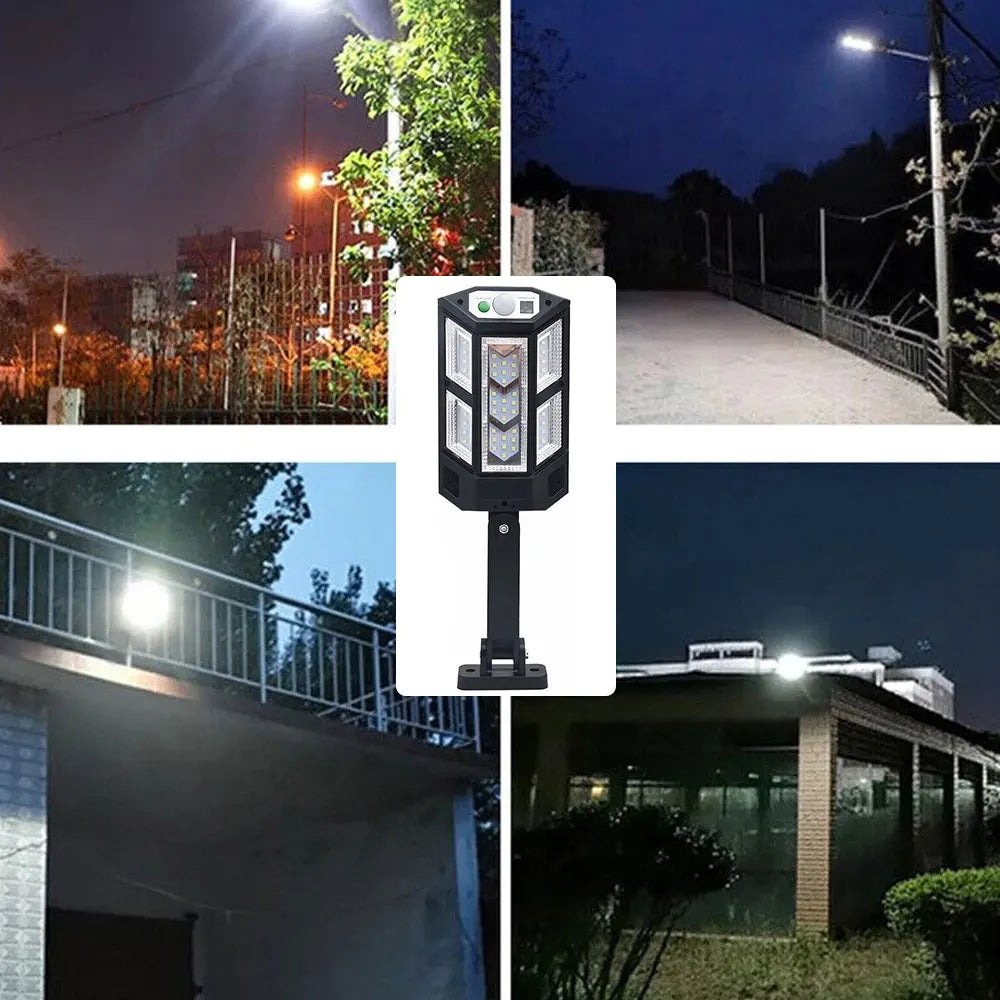 IP65 Solar Lights Outdoor 43LED Street Lamp  Security Lighting for Garden Path Yard Button+Remote control Solar power supply