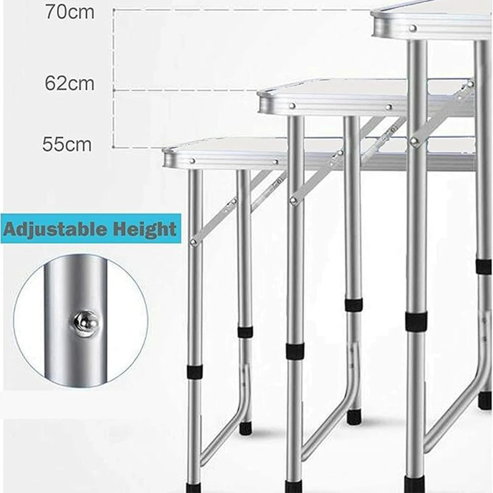 120cm Folding Picnic Table, Aluminum Alloy Camping Table that Fold Up,Portable Fold Away Garden Beach Barbecue BBQ Table,Outdoor
