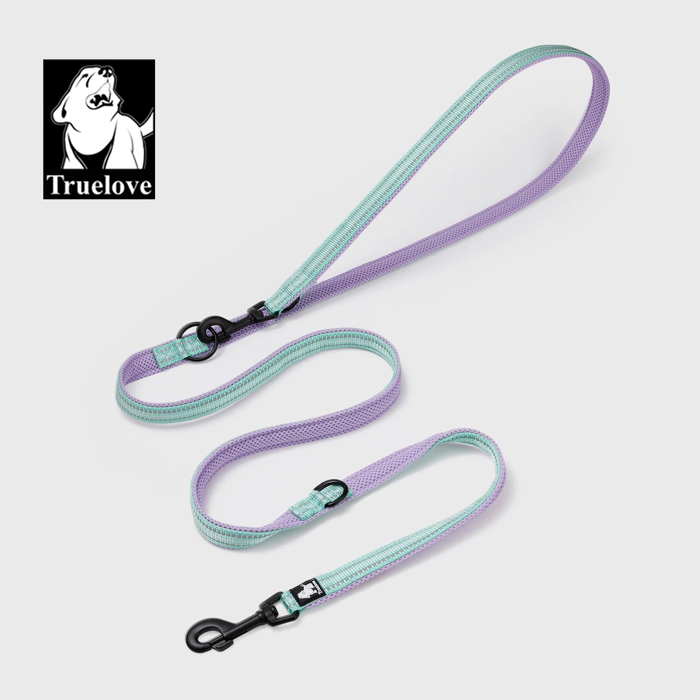 Truelove 7 In 1 Multi-Function Adjustable Dog Lead Hand Free Pet Training Leash Reflective Multi-Purpose Dog Leash Walk 2 Dogs