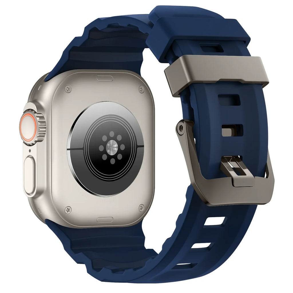 Trail Silicone Band for Apple Watch Ultra 3 2 49mm Strap 46mm 45mm 44mm Sport Bracelet for iWatch Series 11 10 Ultra 9 8 7 6 SE3