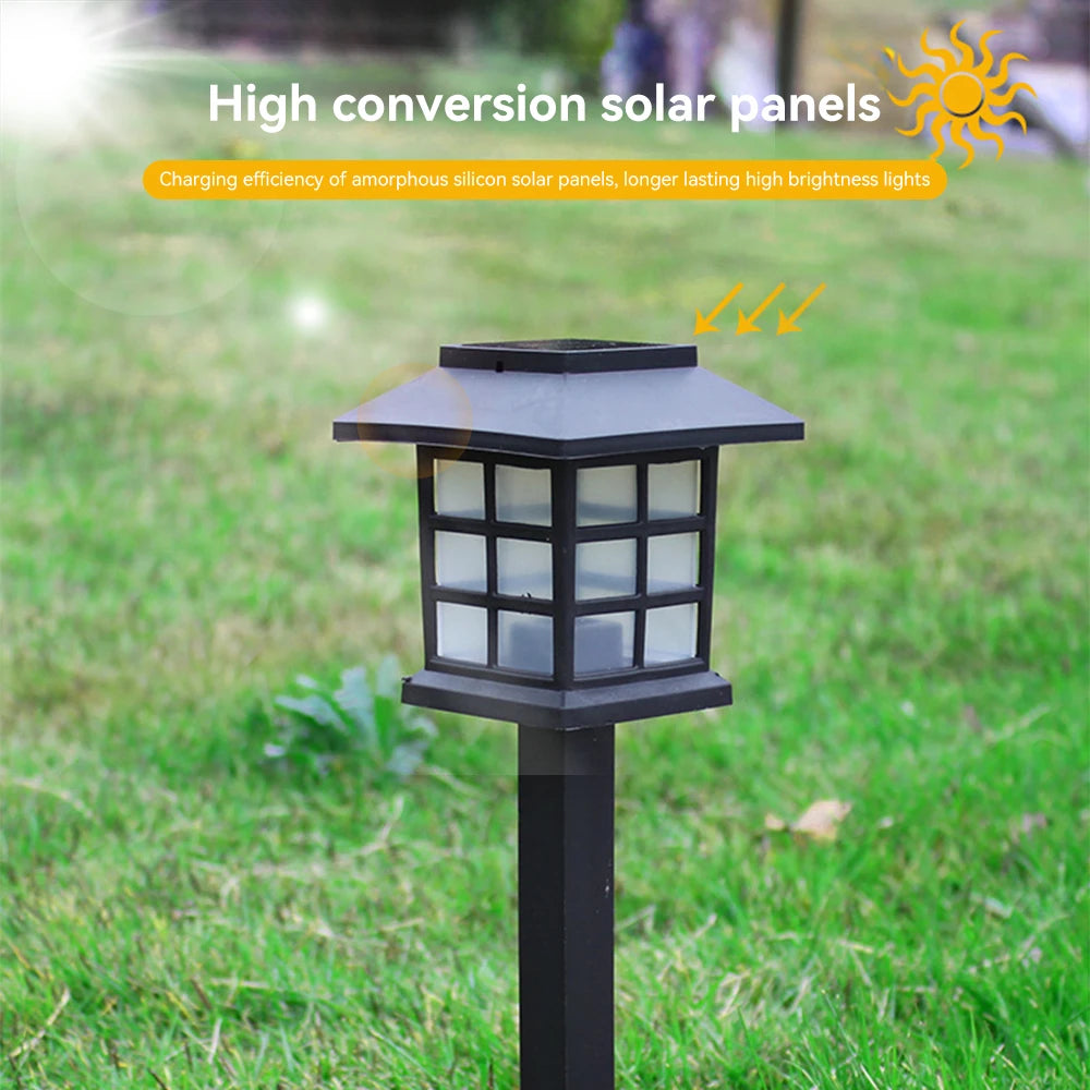 4 PCS Outdoor Solar Pathway Lights Waterproof Garden Lighting for Patio Lawn Walkway Driveway Underground Landscape Buried Lamp
