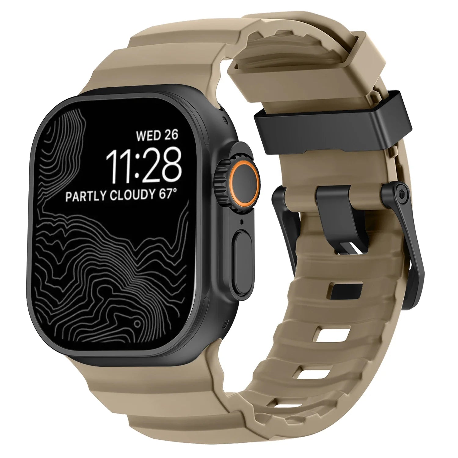 Trail Silicone Band for Apple Watch Ultra 3 2 49mm Strap 46mm 45mm 44mm Sport Bracelet for iWatch Series 11 10 Ultra 9 8 7 6 SE3