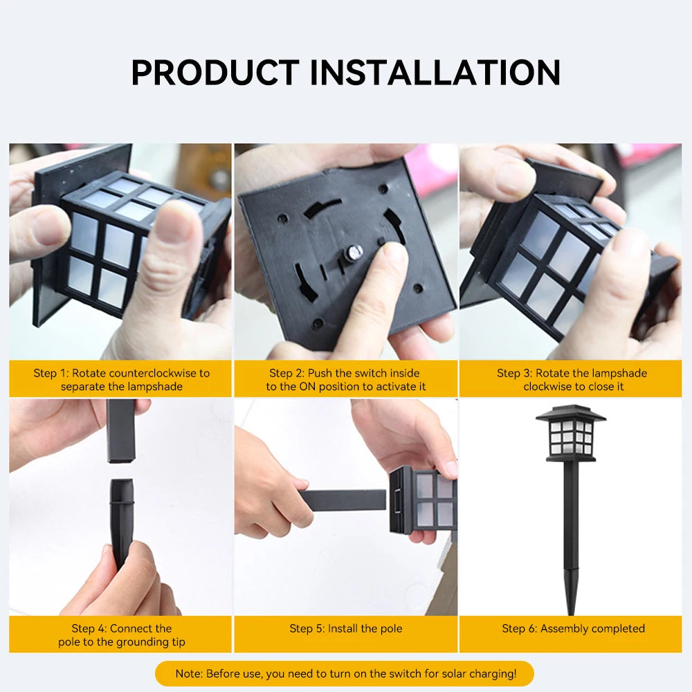 4 PCS Outdoor Solar Pathway Lights Waterproof Garden Lighting for Patio Lawn Walkway Driveway Underground Landscape Buried Lamp