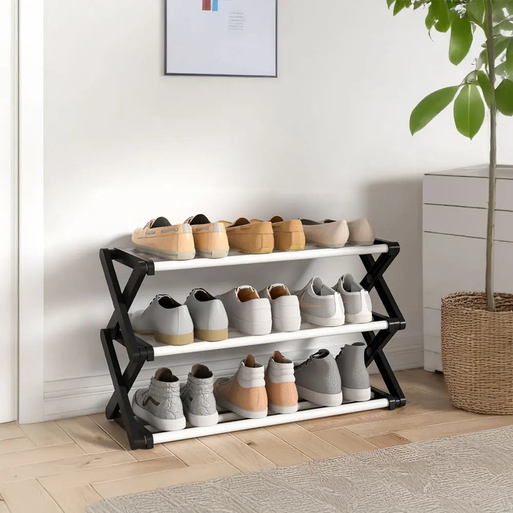 3/4/5-layer modern foldable simple metal shoe rack entrance door shoe cabinet free installation dormitory home shoe storage