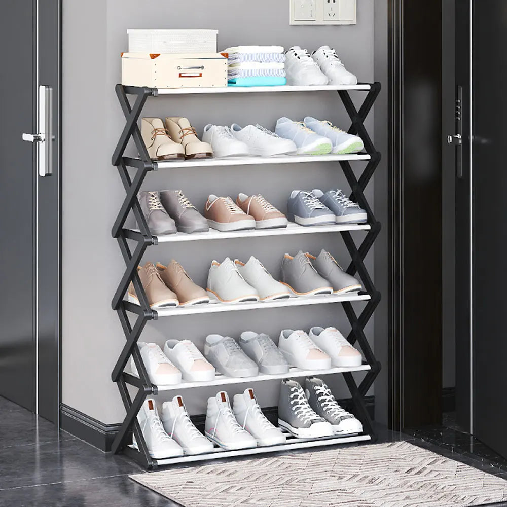 3/4/5-layer modern foldable simple metal shoe rack entrance door shoe cabinet free installation dormitory home shoe storage