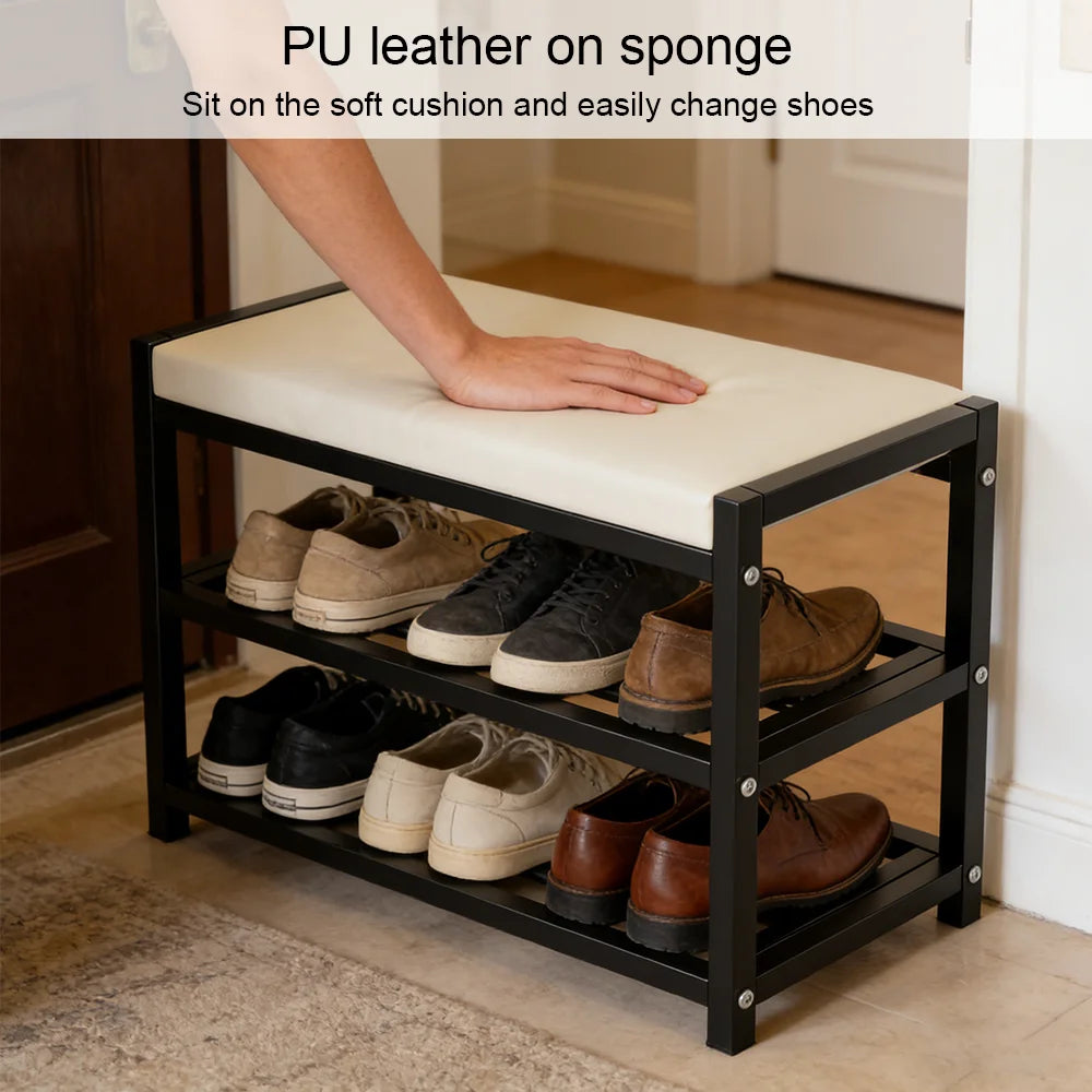 Shoe Bench Shoe Cabinet Stool Shoe Changing Stool Household Entrance Seat Stools Integrated Shoe Rack Bench