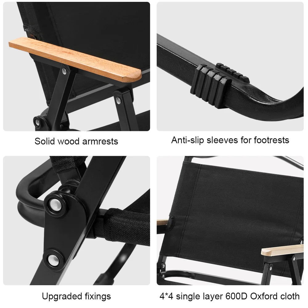 Folding Camping Chair with backrest Portable Outdoor Chair with armrest Beach Chair 50*53*78cm