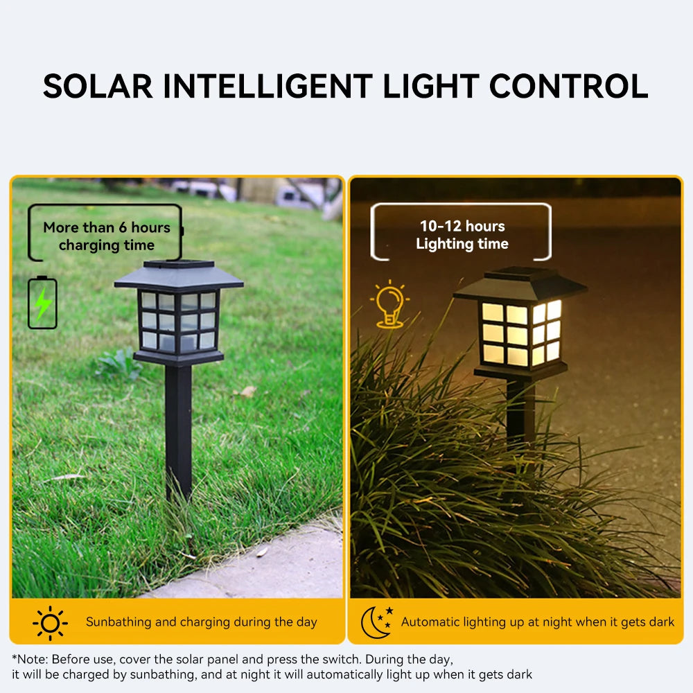 4 PCS Outdoor Solar Pathway Lights Waterproof Garden Lighting for Patio Lawn Walkway Driveway Underground Landscape Buried Lamp