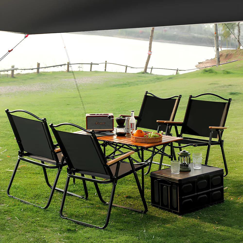 Folding Camping Chair with backrest Portable Outdoor Chair with armrest Beach Chair 50*53*78cm