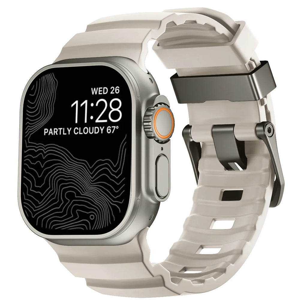 Trail Silicone Band for Apple Watch Ultra 3 2 49mm Strap 46mm 45mm 44mm Sport Bracelet for iWatch Series 11 10 Ultra 9 8 7 6 SE3