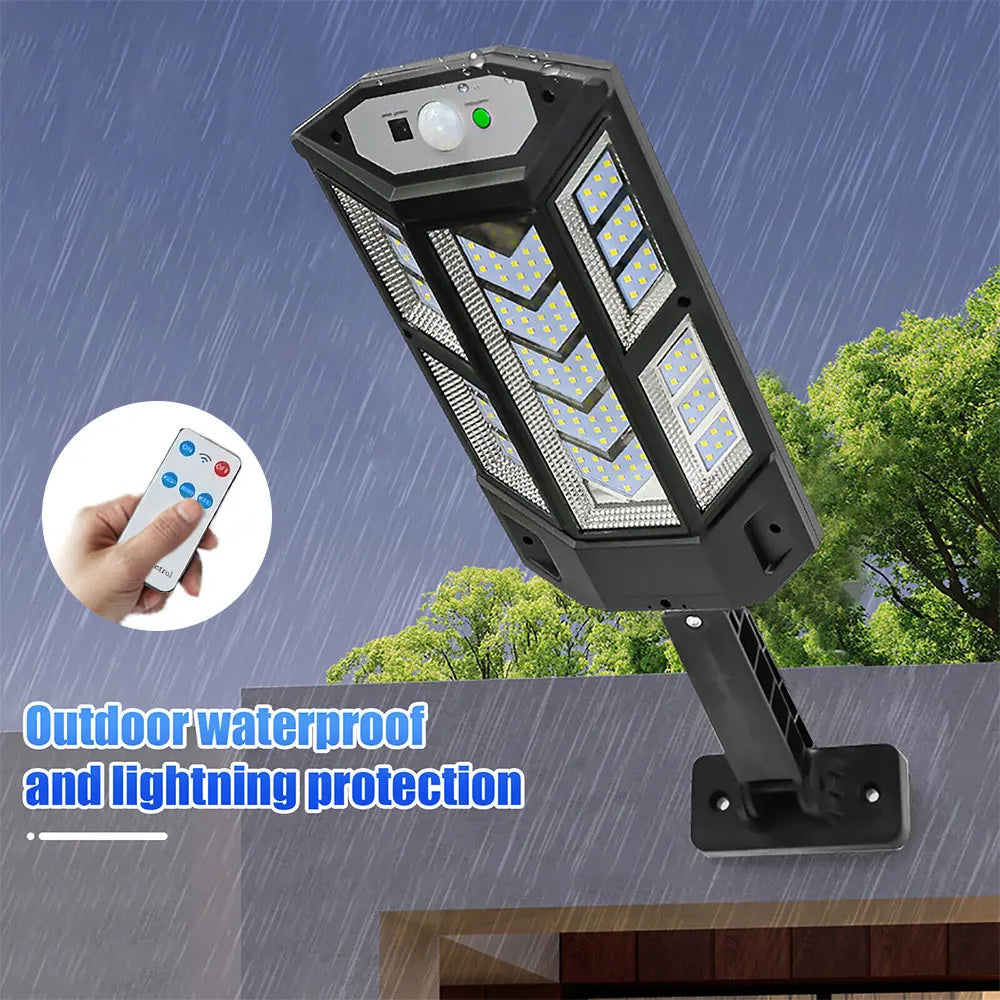IP65 Solar Lights Outdoor 43LED Street Lamp  Security Lighting for Garden Path Yard Button+Remote control Solar power supply