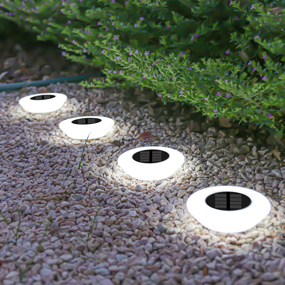 4PCS LED Solar Ground Lights Outdoor Waterproof Villa Landscape Lighting Decorative Floor Lamps for Garden Park Lawn Light
