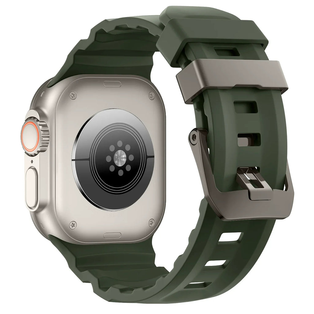Trail Silicone Band for Apple Watch Ultra 3 2 49mm Strap 46mm 45mm 44mm Sport Bracelet for iWatch Series 11 10 Ultra 9 8 7 6 SE3