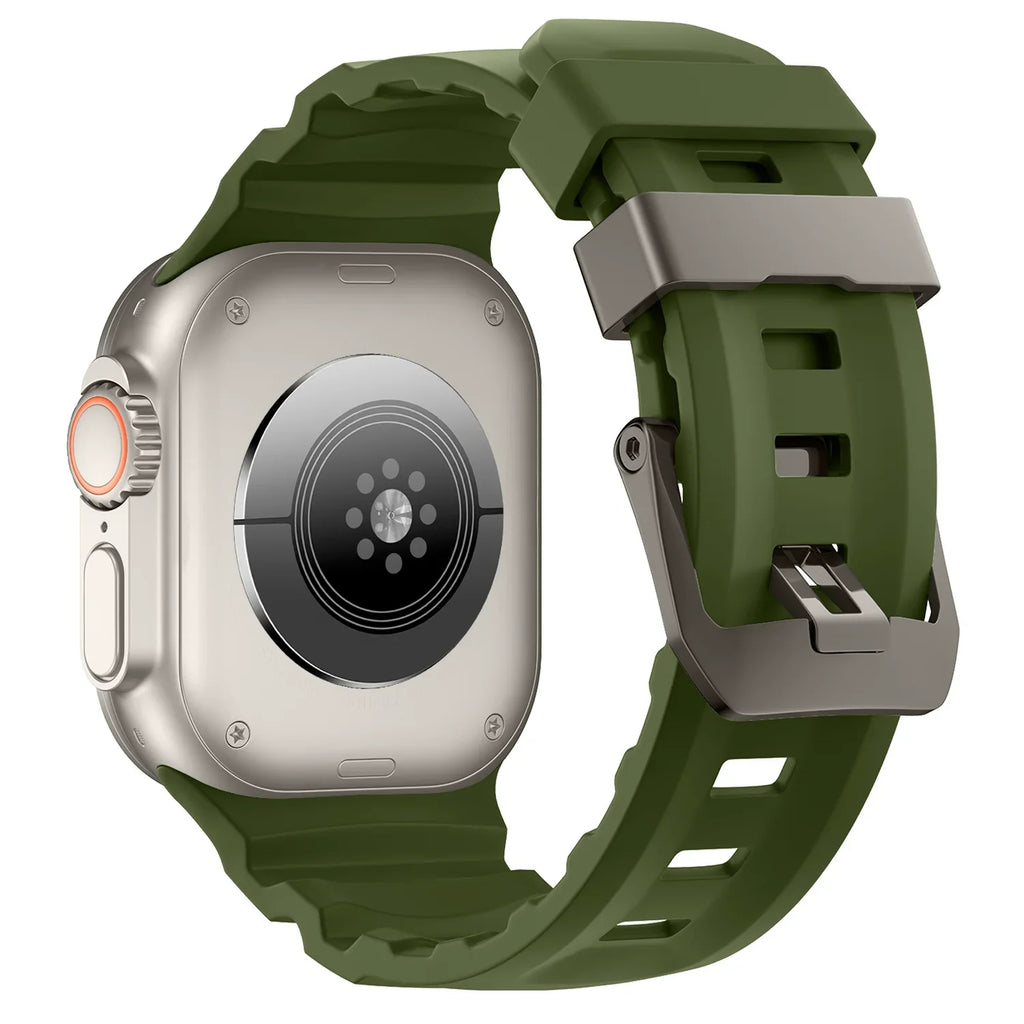 Trail Silicone Band for Apple Watch Ultra 3 2 49mm Strap 46mm 45mm 44mm Sport Bracelet for iWatch Series 11 10 Ultra 9 8 7 6 SE3