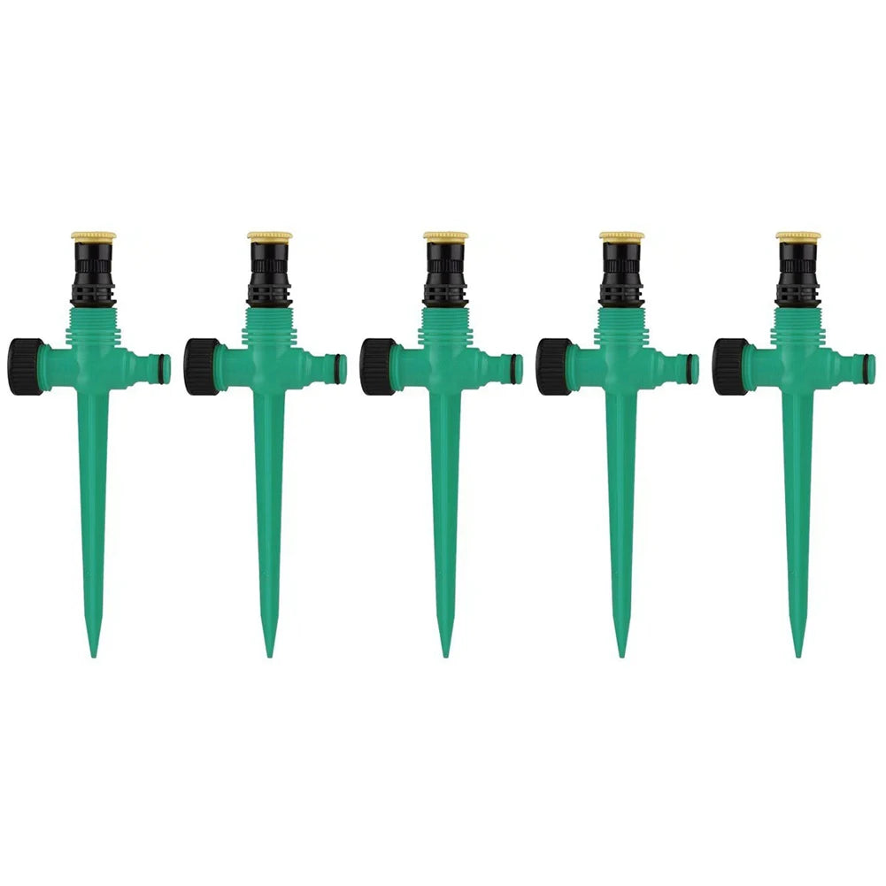 5pcs Water Sprinkler 360 Degree Rotation Irrigation Watering Sprinkler Corrosion Resistant Easy Install for Park