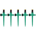 5pcs Water Sprinkler 360 Degree Rotation Irrigation Watering Sprinkler Corrosion Resistant Easy Install for Park