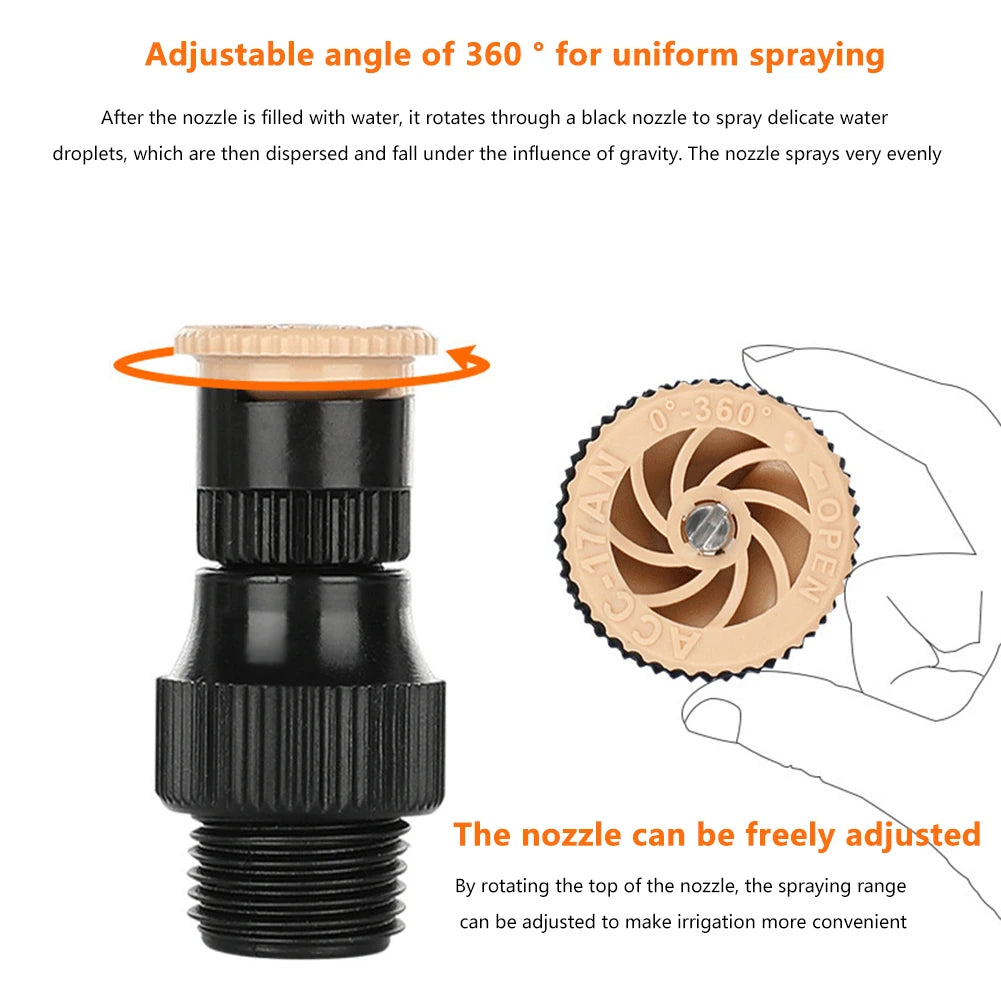 5pcs Water Sprinkler 360 Degree Rotation Irrigation Watering Sprinkler Corrosion Resistant Easy Install for Park
