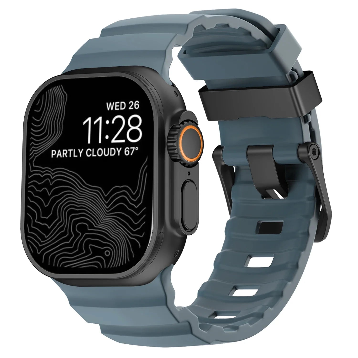 Trail Silicone Band for Apple Watch Ultra 3 2 49mm Strap 46mm 45mm 44mm Sport Bracelet for iWatch Series 11 10 Ultra 9 8 7 6 SE3