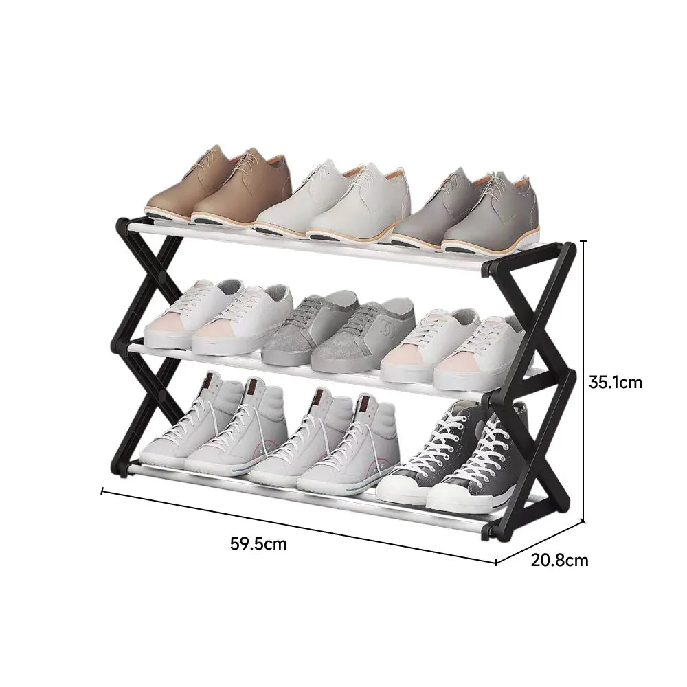 3/4/5-layer modern foldable simple metal shoe rack entrance door shoe cabinet free installation dormitory home shoe storage