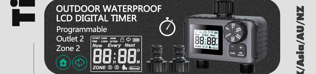 MUCIAKIE 50M-5M DIY Drip Irrigation System Automatic Watering Garden Hose Micro Drip Watering Kits with Adjustable Drippers