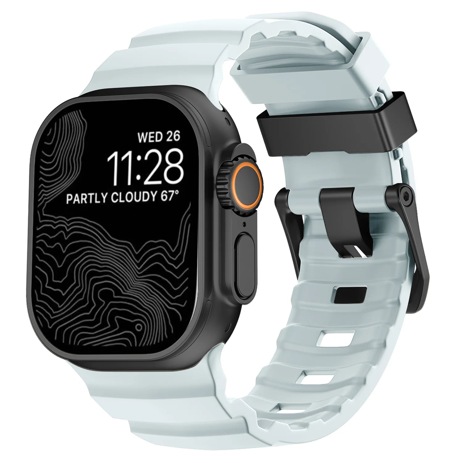 Trail Silicone Band for Apple Watch Ultra 3 2 49mm Strap 46mm 45mm 44mm Sport Bracelet for iWatch Series 11 10 Ultra 9 8 7 6 SE3