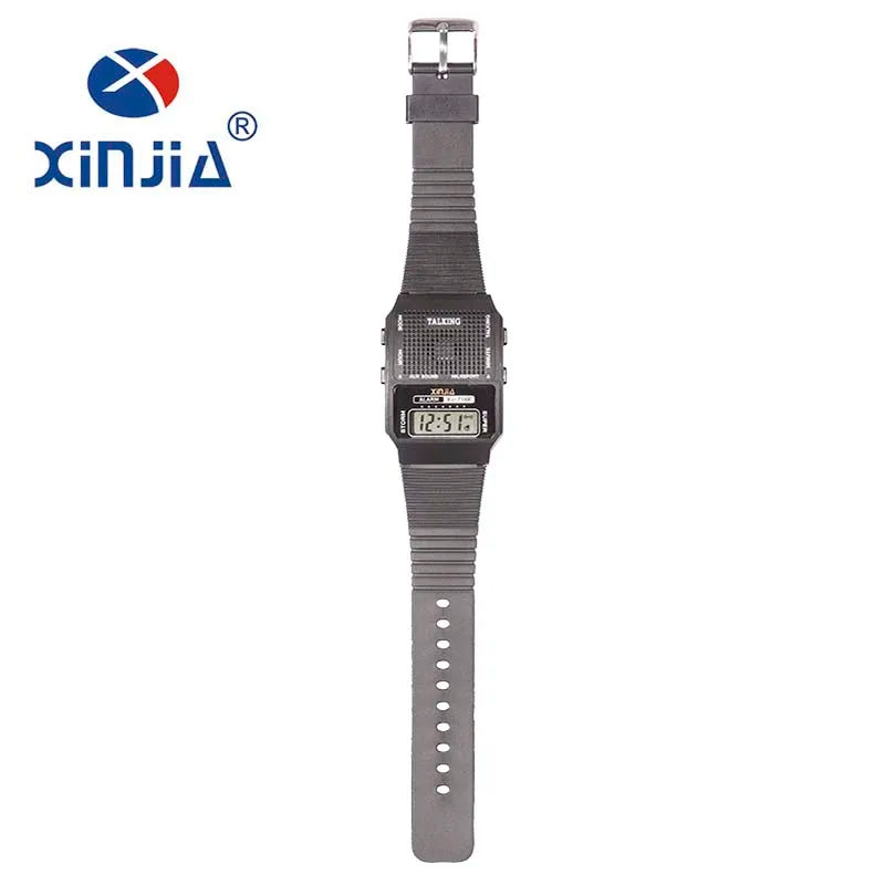 Simple Old Men and Women Talking Watch Speak Spanish Portugues Electronic Digital Sports WristWatches For The Blind People Elder