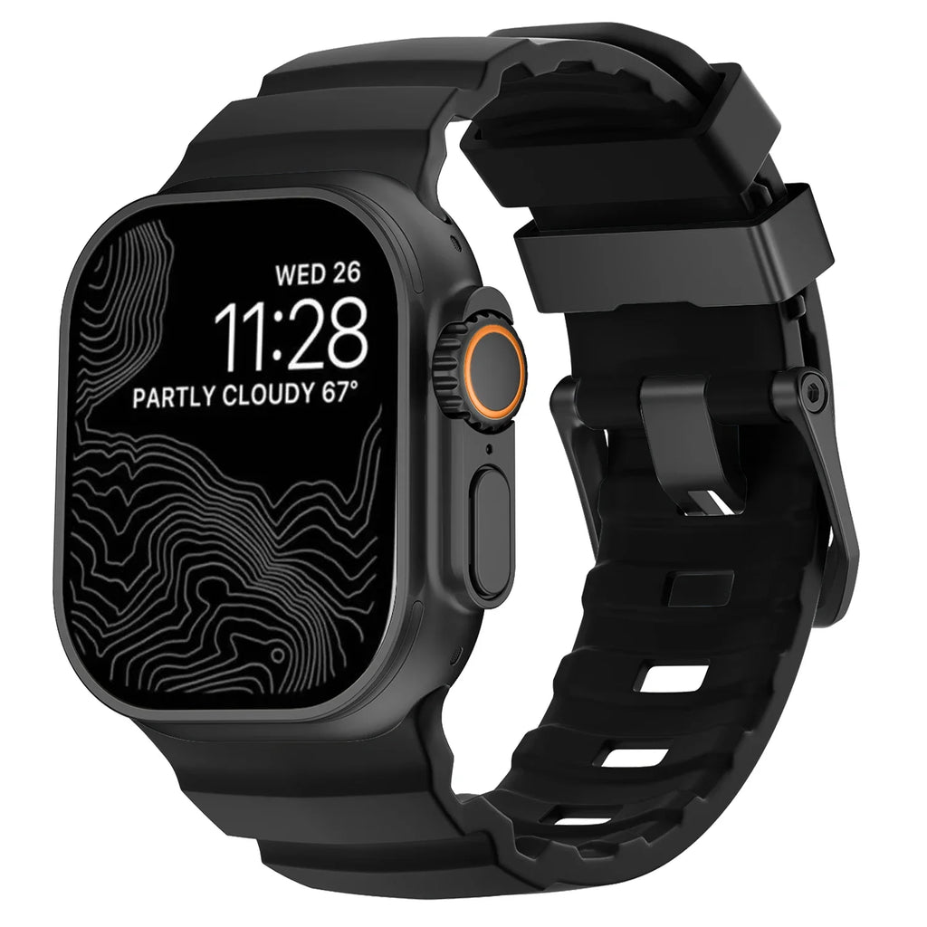 Trail Silicone Band for Apple Watch Ultra 3 2 49mm Strap 46mm 45mm 44mm Sport Bracelet for iWatch Series 11 10 Ultra 9 8 7 6 SE3