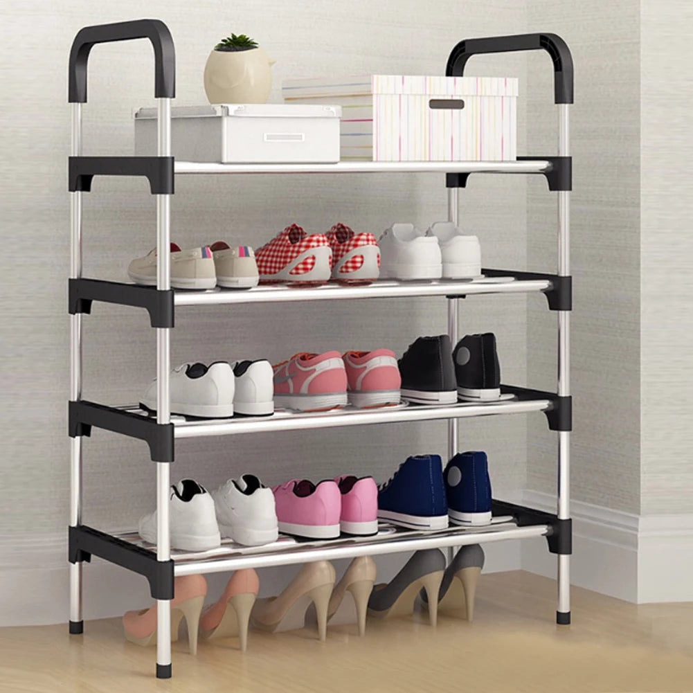 Modern Nordic Style 4-layer Entrance Door Shoe Rack Storage Rack Home Storage Shoe Cabinet, 60 cm x 30 cm x 80 cm